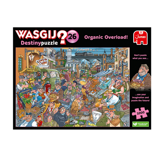 Wasgij Destinypuzzle 26 packaging with colorful illustration and puzzle details.