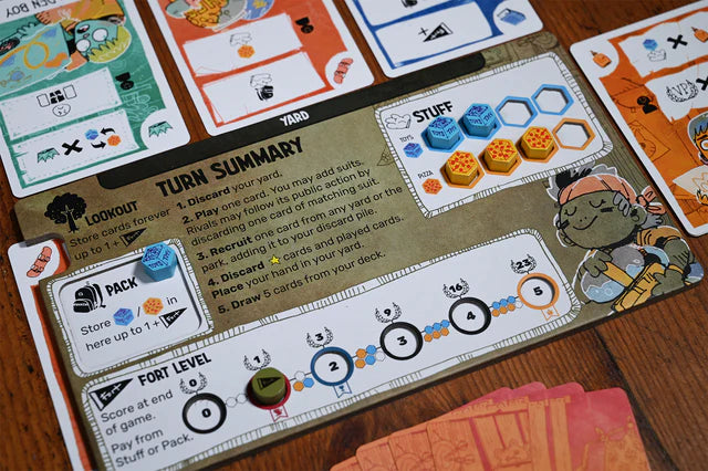 Fort board game components