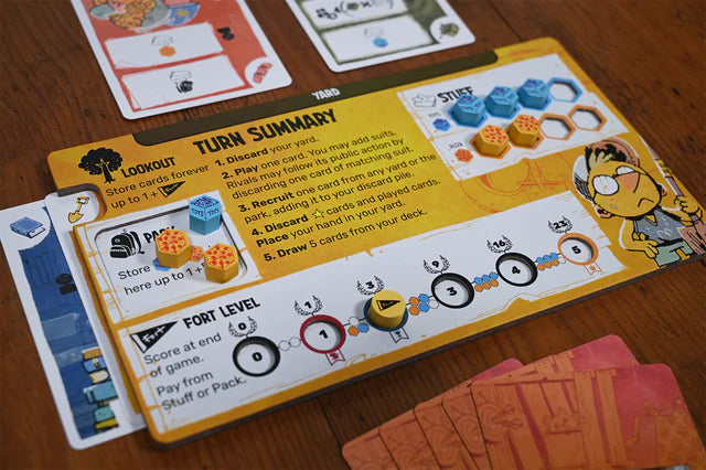 Fort board game components