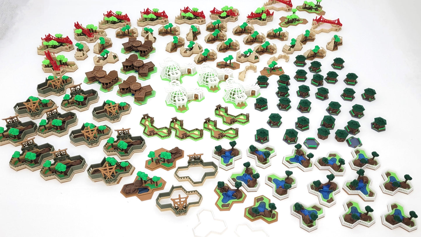 3D Tiles for Ark Nova Board Game Upgrade Full Set (END OF LIFE)