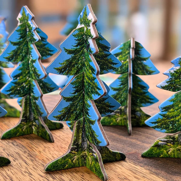 Canopy board game with trees