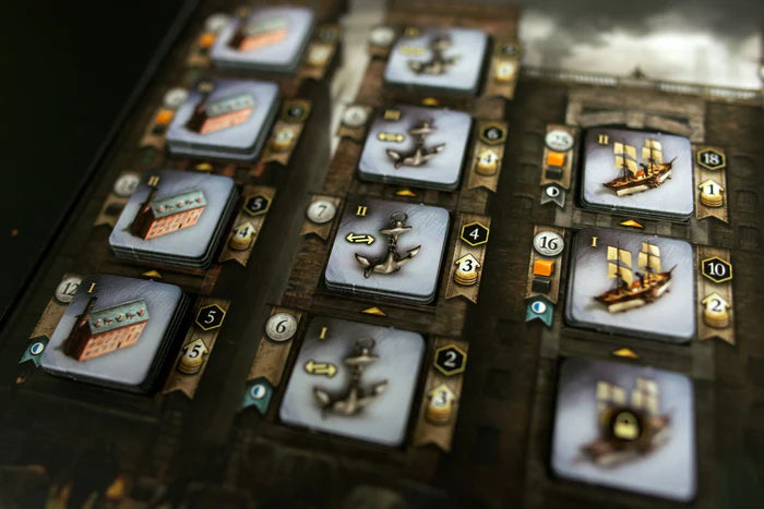 Brass Lancashire player boards with industries