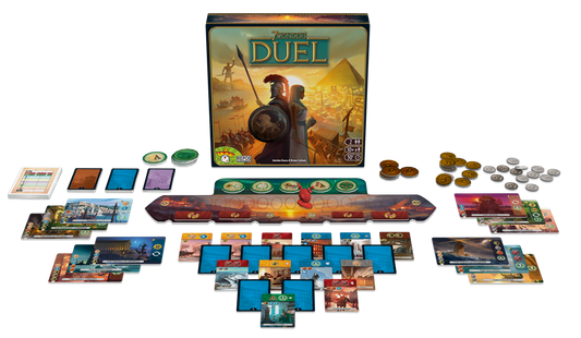 7 wonders duel board game components