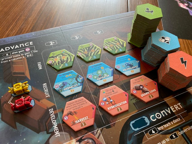 Apiary board game hex tiles