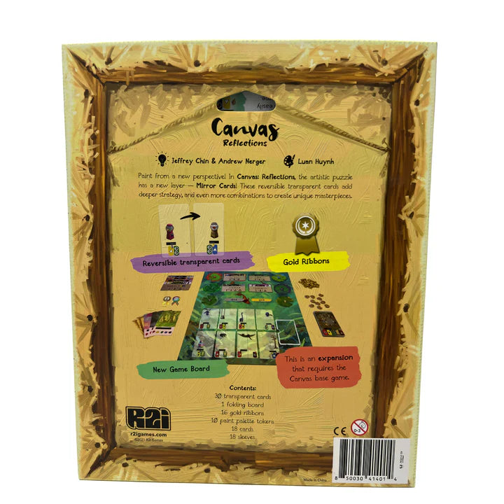 Canvas Reflections Board Game Expansion back of box