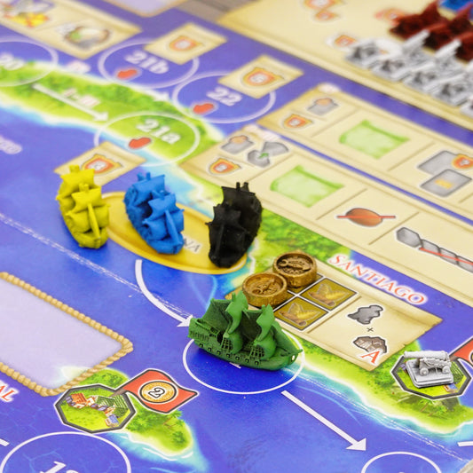 Maracaibo board game pirate ship tokens