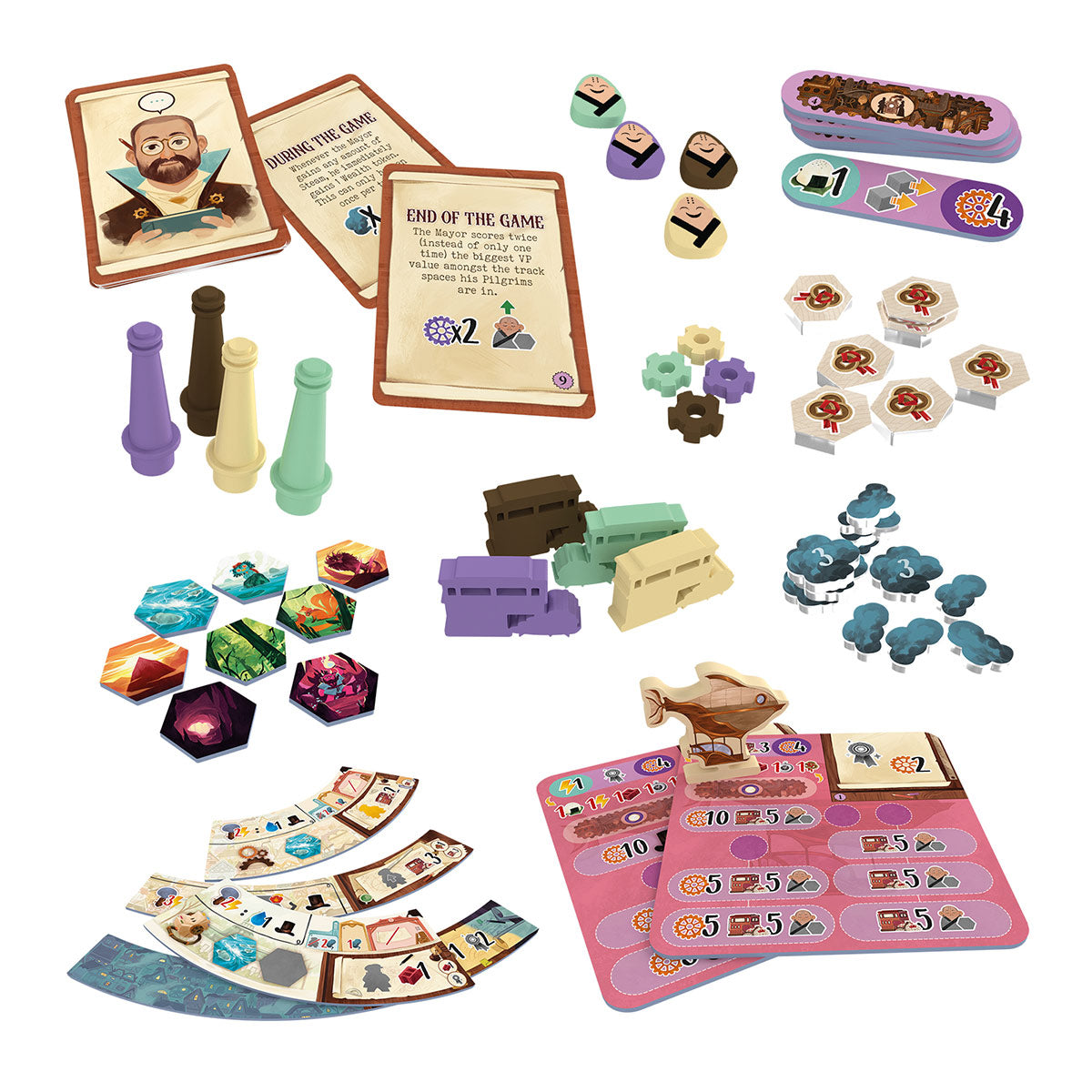 Daitoshi board game components