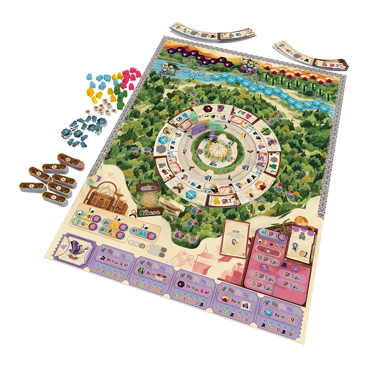 Daitoshi board game setup