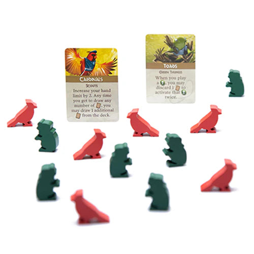 Everdell Bellfaire expansion tokens and cards