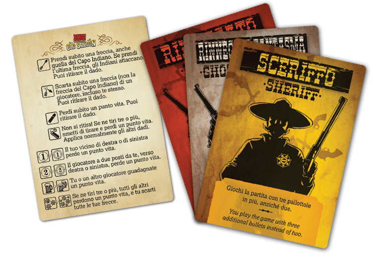 Bang Old Saloon Dice Game Card Art