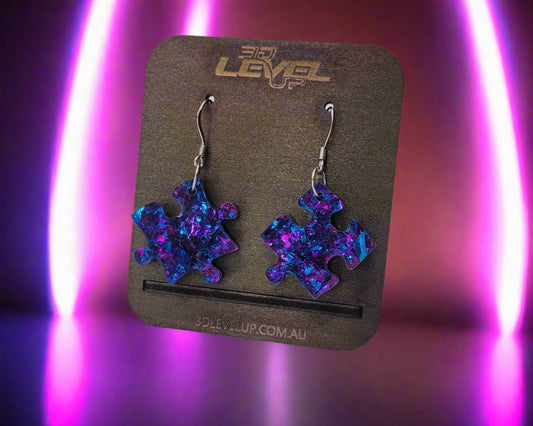 Purple Glistening Earrings
