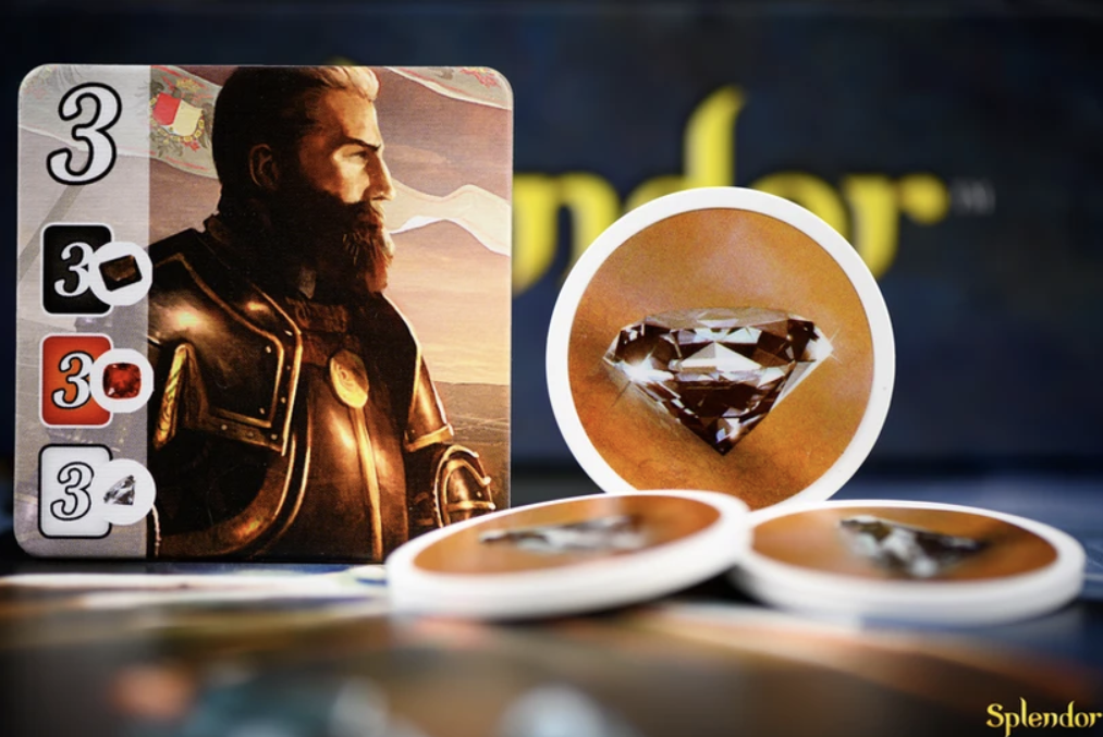 Splendor board game art diamonds