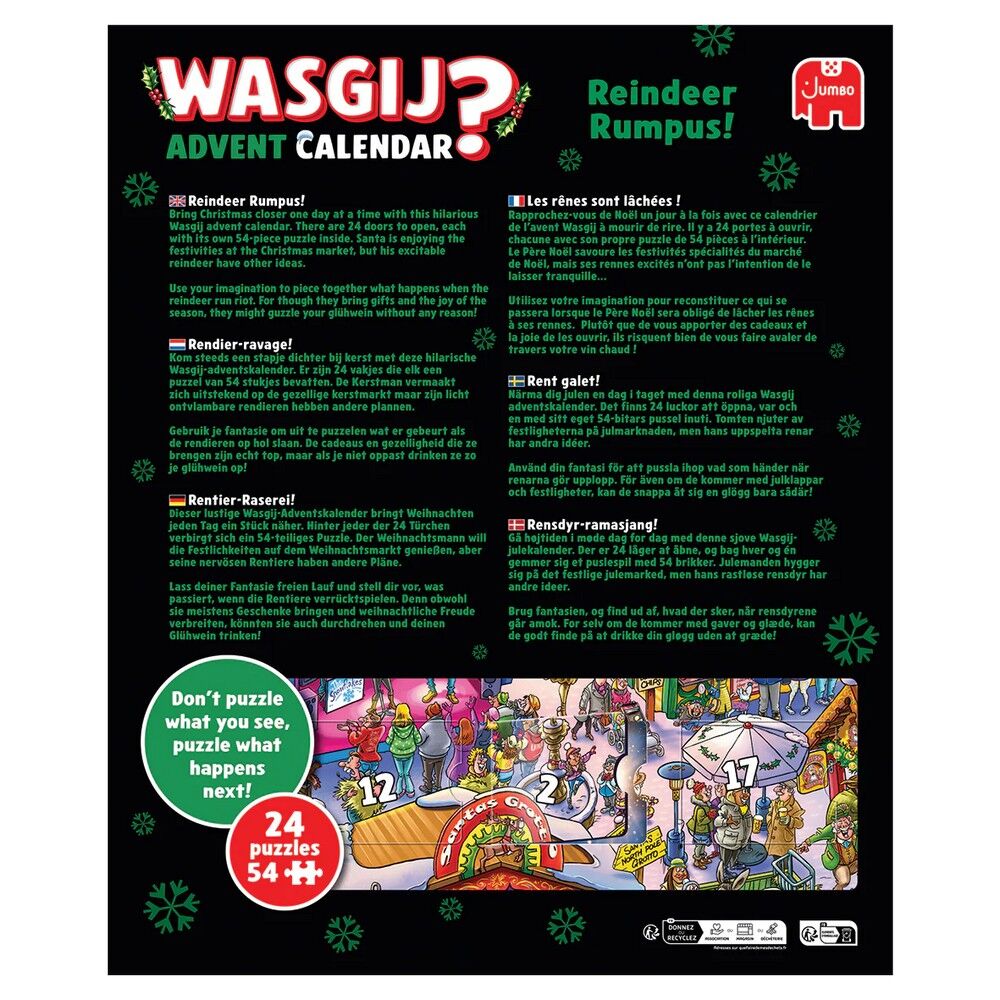 Wasgij Christmas Reindeer Advent Puzzles