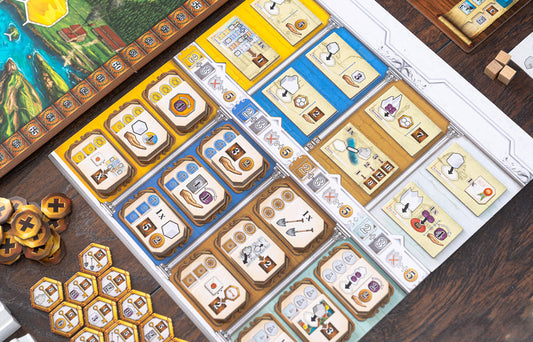 Age of Innovation board game scroll tiles