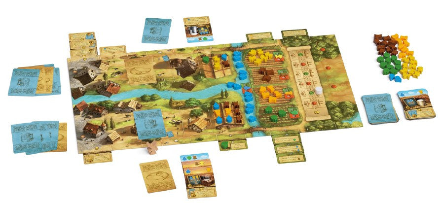 Beer and Bread board game layout and components