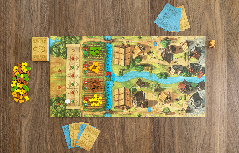 Beer and Bread board game being played