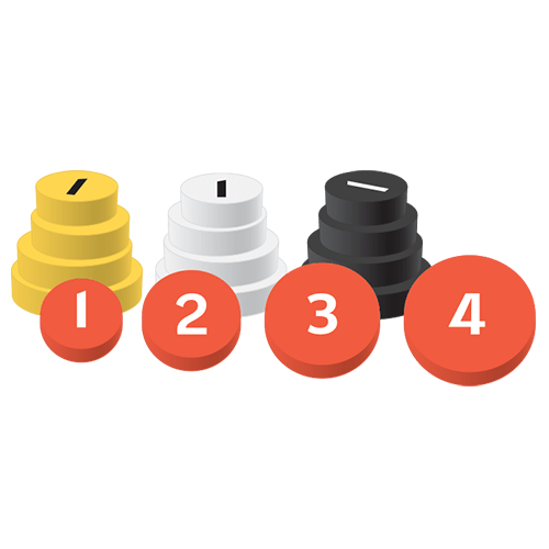 Furnace board game bidding tokens
