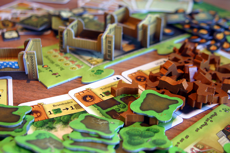 Agricola farmers of the moor board game componetns
