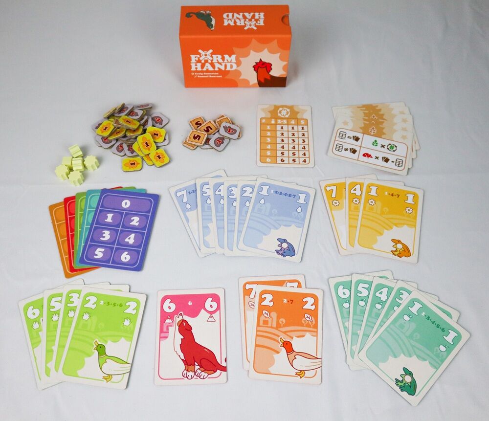 Farm hand Pocket Line Edition Board Game Components and Setup