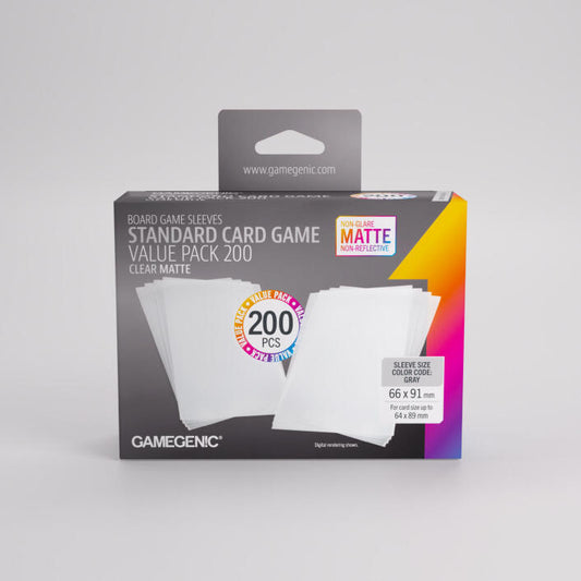 Matte Sleeves - GREY Standard Card Value Pack 66 x 91 (200)