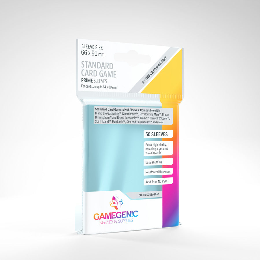 Prime Sleeves - GREY Standard Card 66 x 91 (50)