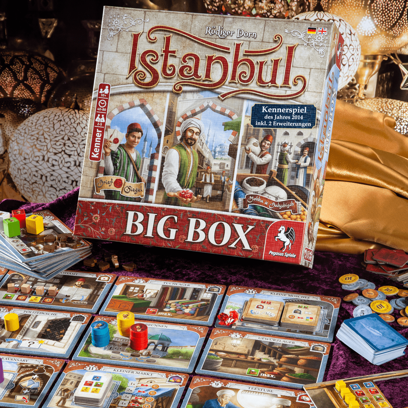 Istanbul board game on the table