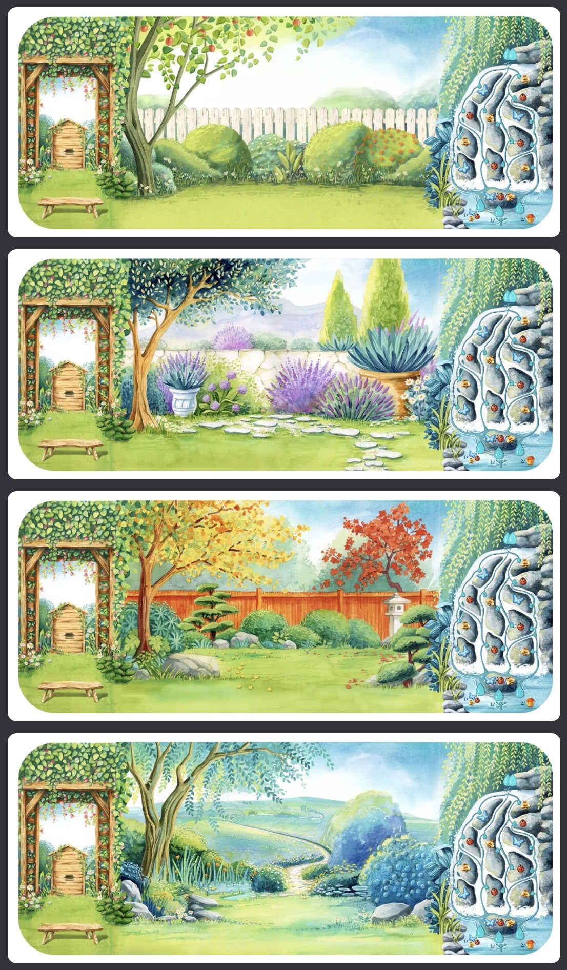 Pergola board game components