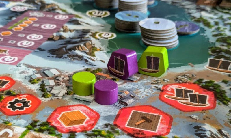 Saltfjord board game components