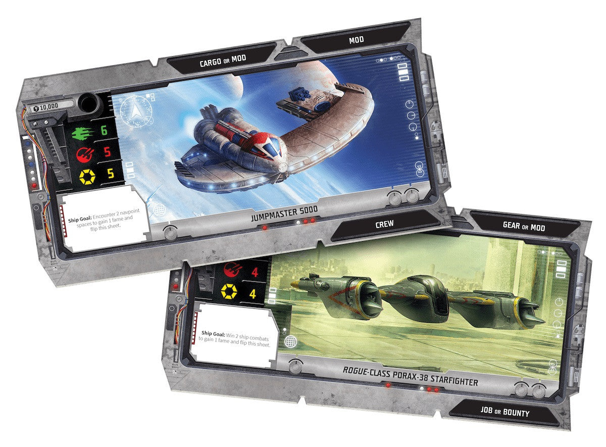 Two futuristic control panels with digital displays on a white background