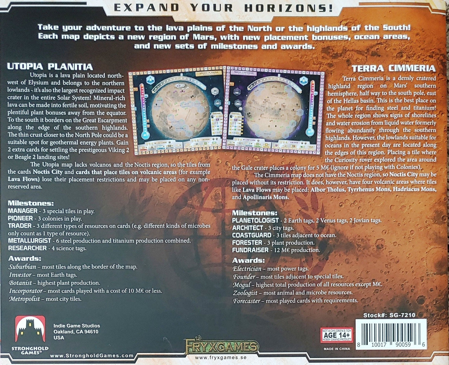 Terraforming Mars Utopia & Cimmera