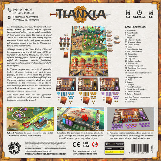 Tianxia board game back of box