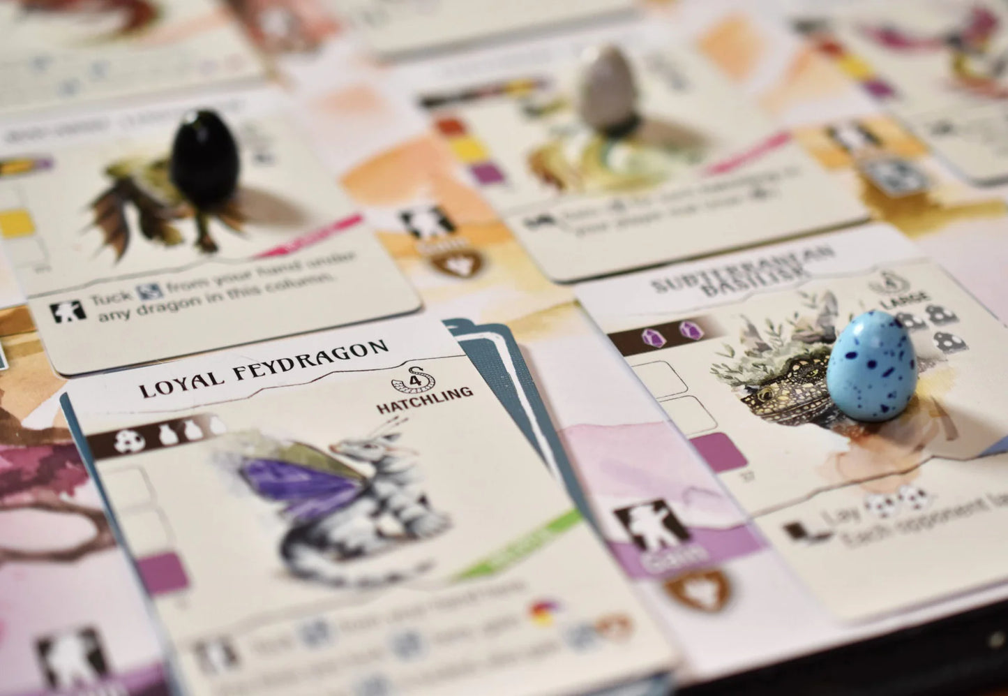 Wyrmspan board game eggs