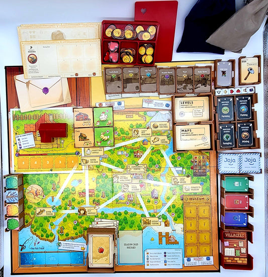 Stardew Valley board game layout with organiser