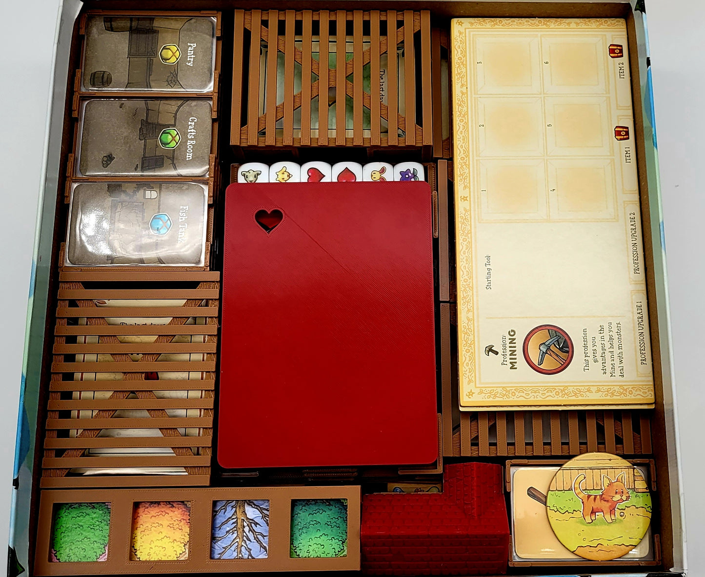 Stardew Valley Board Game neatly packed away with organiser