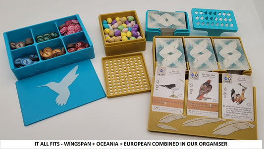 Wingspan Organiser with Oceania, and European expansions in a single box