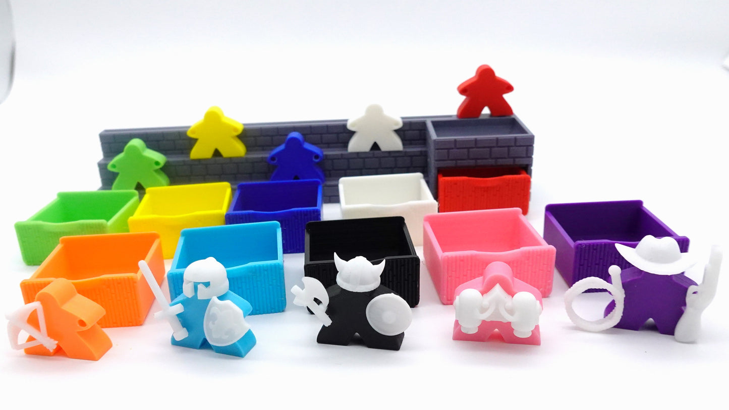 A Card Holder with Mix n Match Meeples n Costumes