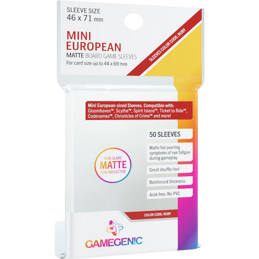 Matte Sleeves - RUBY Mini-European 46 x 71 (50)