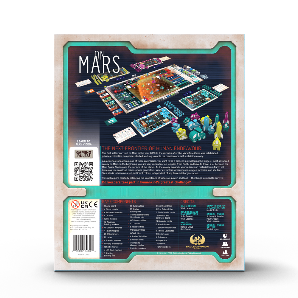 On Mars back of game box