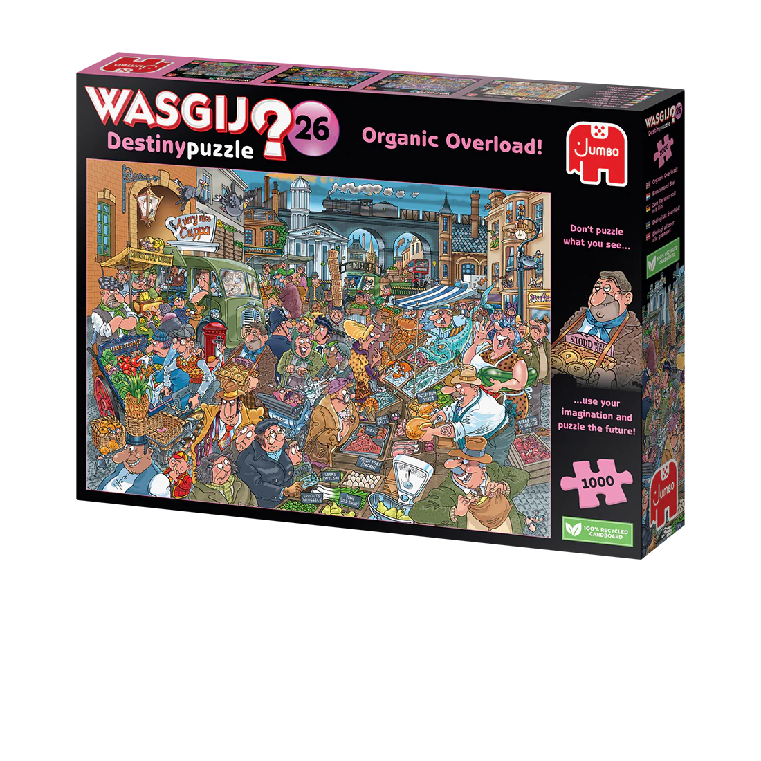 Jumbo Wasgij Destinypuzzle 26 'Organic Overload!' puzzle box on a white background