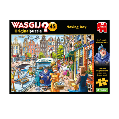 Wasgij Original puzzle box with colorful illustration and text on a white background