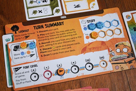 Fort board game components