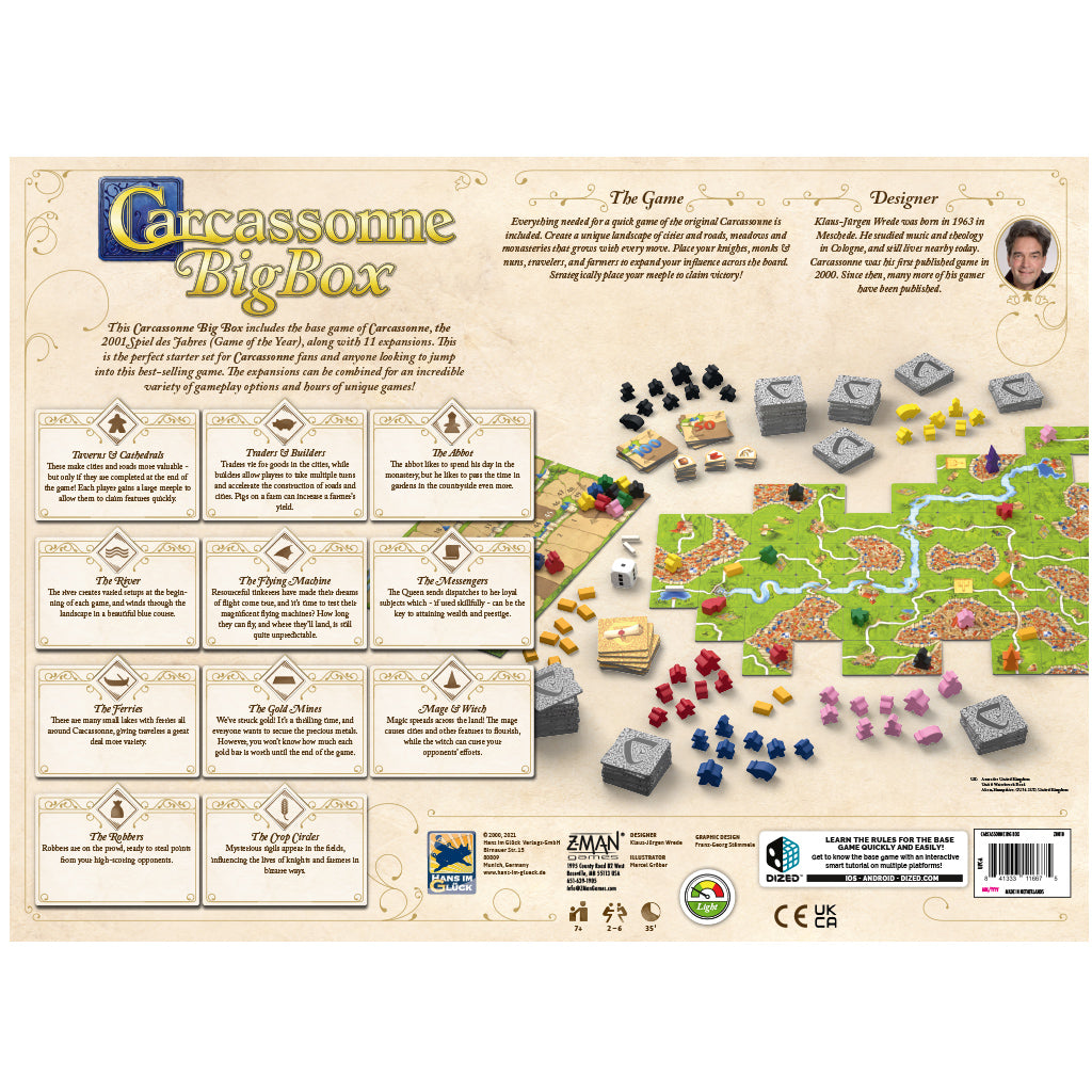 Carcassonne Big Box 6 (German Import, Supplied with English rules)