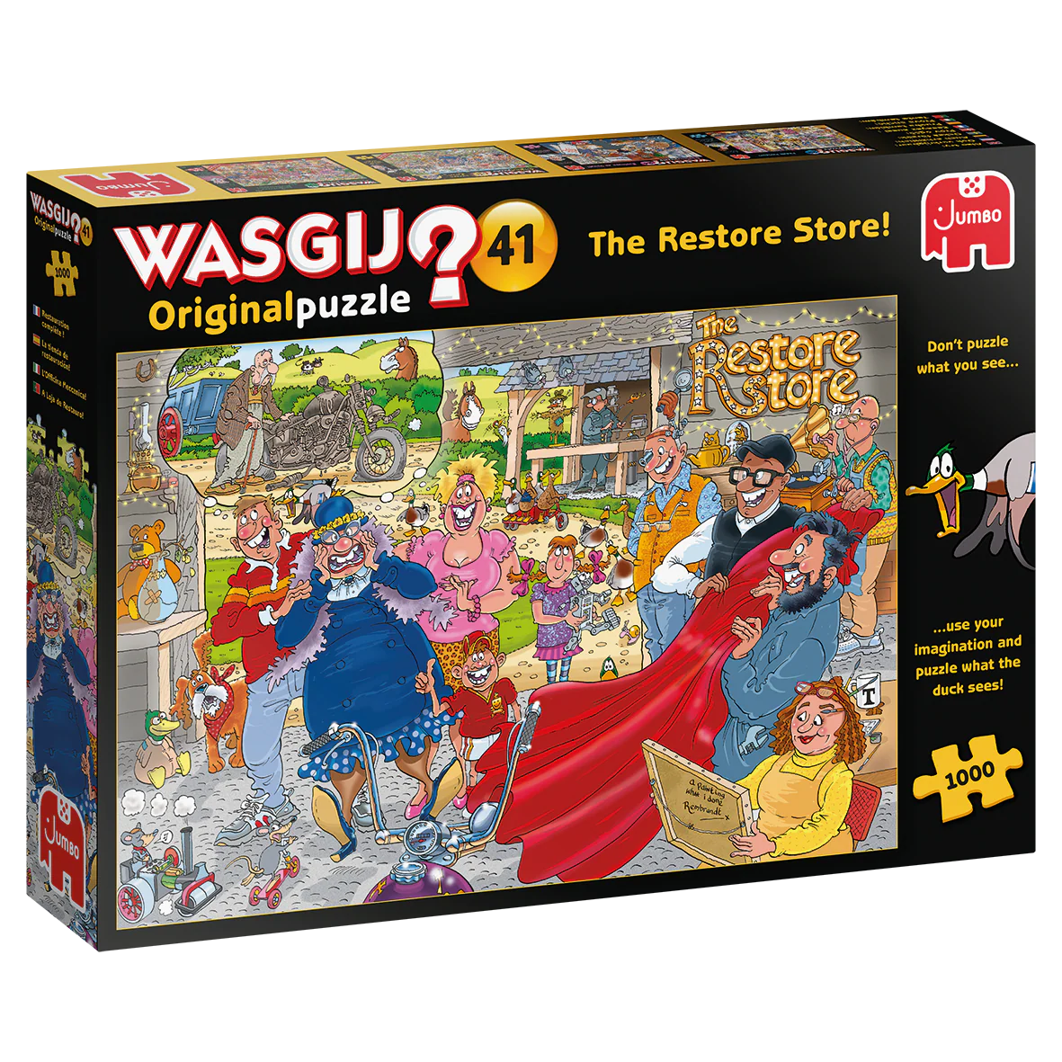 Wasgij Original puzzle box with colorful illustration and text