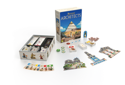 7 wonders architects board game components