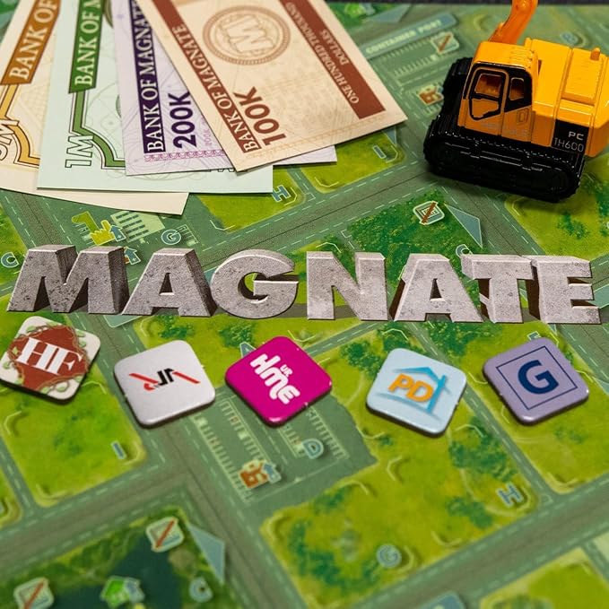 Magnate the first city board game components