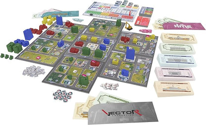 Magnate the first city board game components