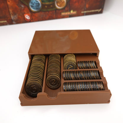 Age of Innovation board game organiser for metal coins