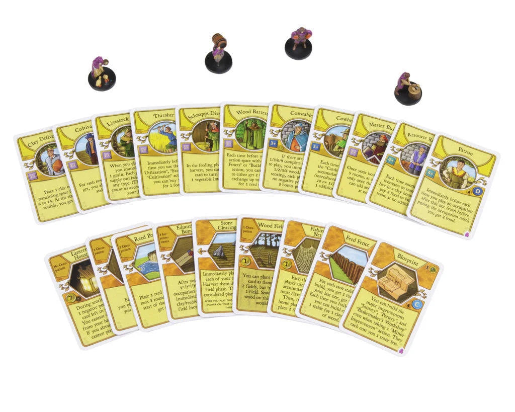 Agricola Purple cards with figures