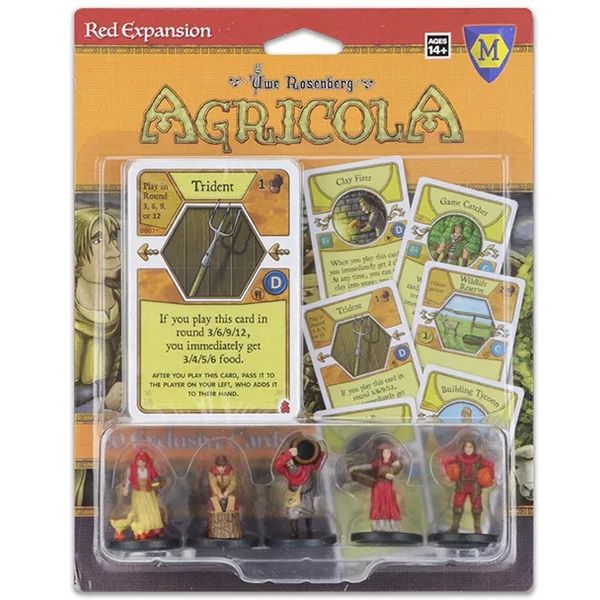 Agricola red workers and figures for board game