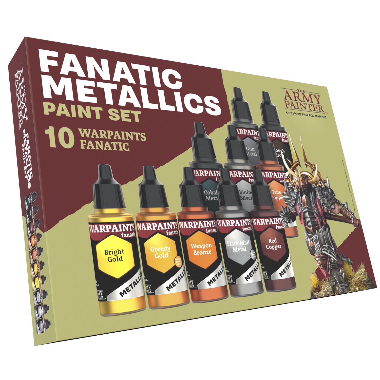 Fanatic Metallics paint set packaging with Warpaints displayed on a white background